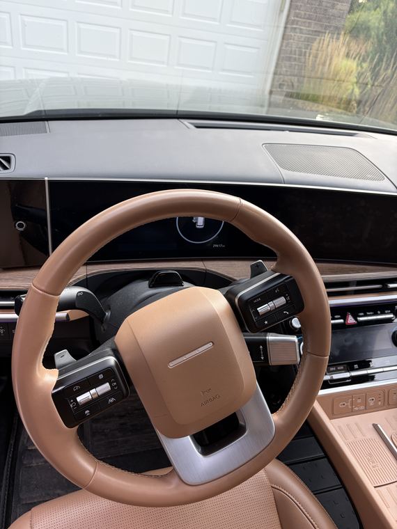 Large SUV, steering and dash after detailing by Aero Detailing, South Lyon MI
